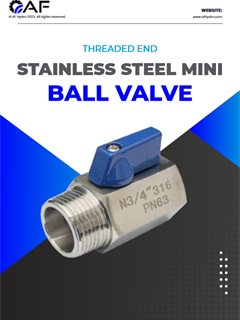 AF Hydro Stainless steel SS316 mini ball valves catalogue cover