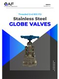 AF Hydro threaded end SS316 globe valves 800 PSI catalogue cover