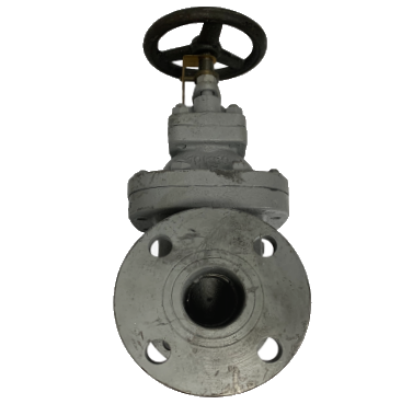 JIS 10K cast iron globe valve showing the bonnet, gland flange and packing