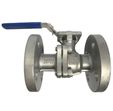 PN10 16 SS316 flange end ball valve showing the raised flange face and bolt holes