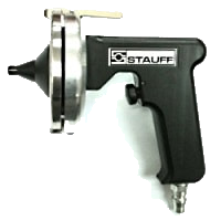 Stauff tube cleaning projectile launcher